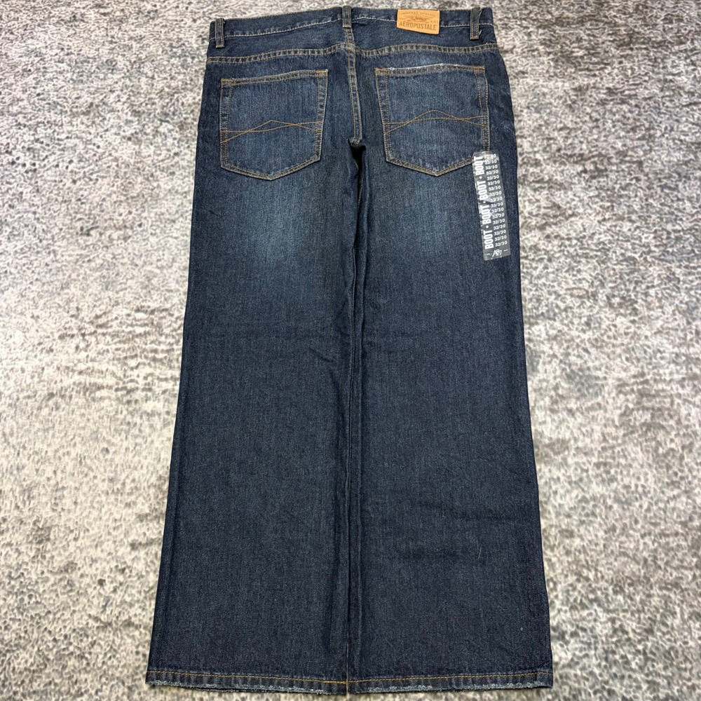 NWT Aeropostale Jeans Benton Original Bootcut Mens 36x30 Blue Y2K Western Grunge